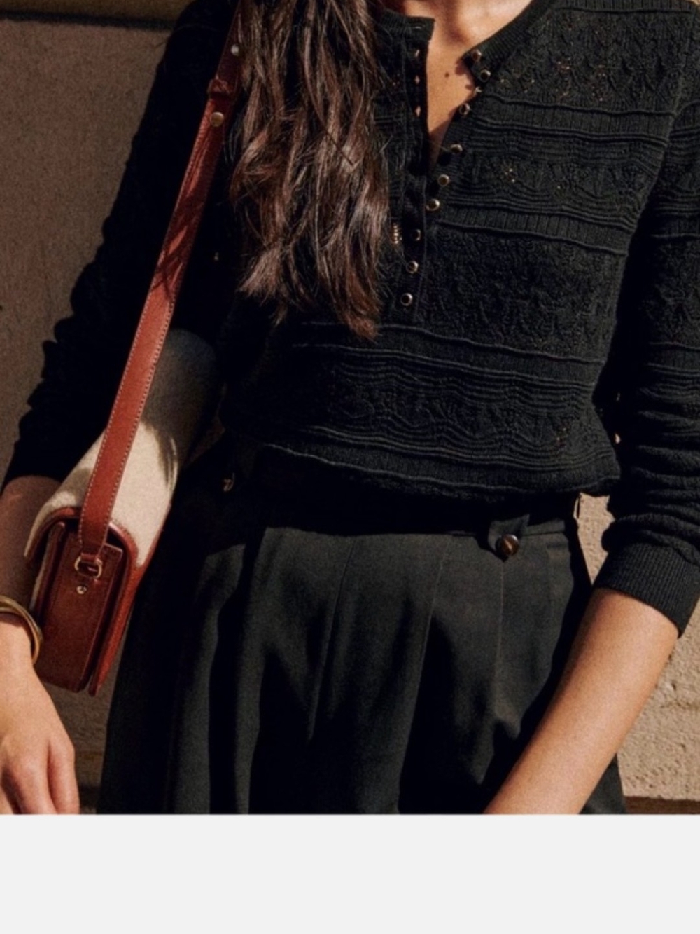 Sezane Lyna Merino Jumper In Black Size Small